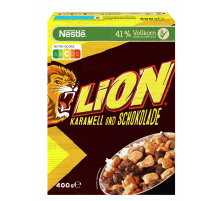 Готовый завтрак Nestle Lion Хлопья карамель и шоколад, 400г