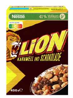 Готовый завтрак Nestle Lion Хлопья карамель и шоколад, 400г