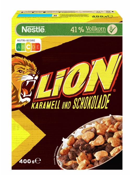 Готовый завтрак Nestle Lion Хлопья карамель и шоколад, 400г