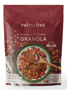 Гранола Patislove клубника-темный шоколад, 300г