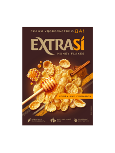 Хлопья кукурузные Extrasi с медом и корицей, 250г