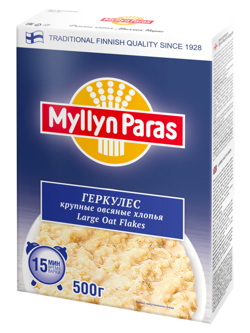 Хлопья овсяные Myllyn Paras Геркулес крупные, 500г
