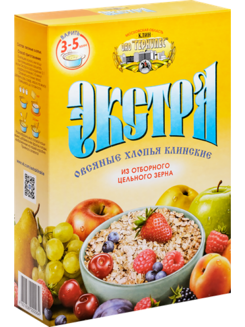 Хлопья овсяные Клинские экстра, 500г