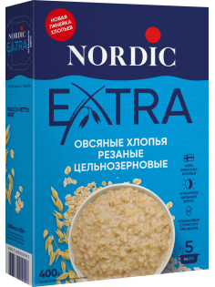 Хлопья овсяные Nordic 5 минут варки, 400г