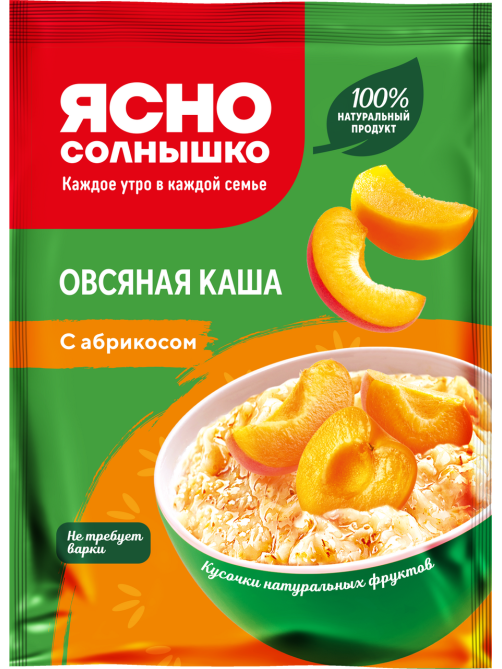 Каша овсяная Ясно солнышко с абрикосом, 45г