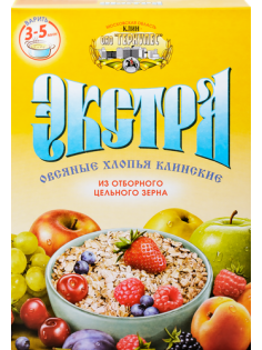 Хлопья овсяные Клинские экстра, 500г