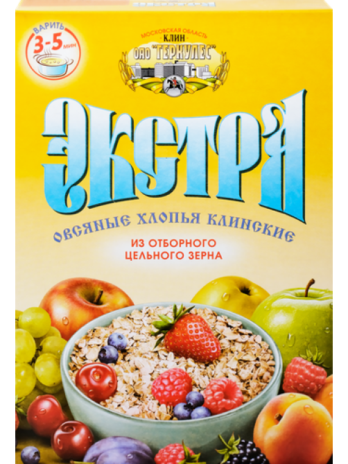 Хлопья овсяные Клинские экстра, 500г