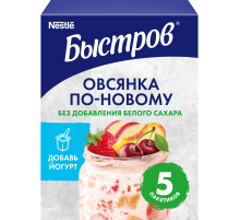 Овсянка Быстров клубника-персик-яблоко-вишня-лен, 175г