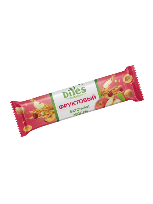 Батончик-мюсли DiYes фруктовый, 25г х 36 шт