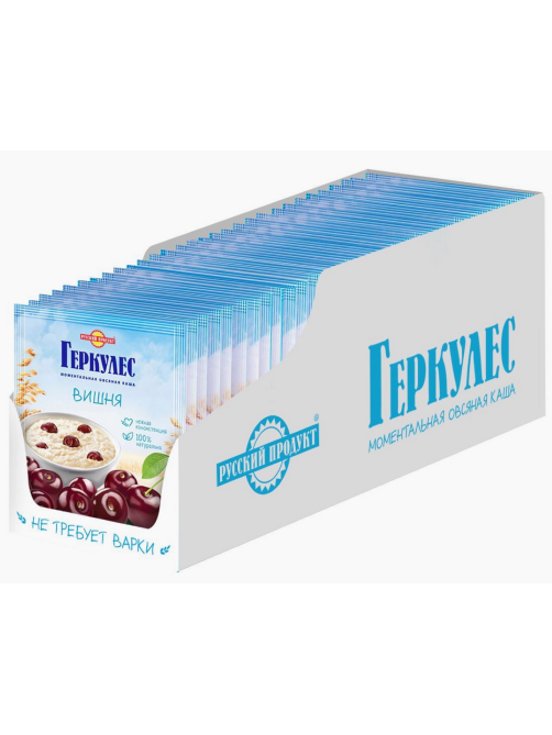 Каша овсяная Русский продукт геркулес вишня, 35г