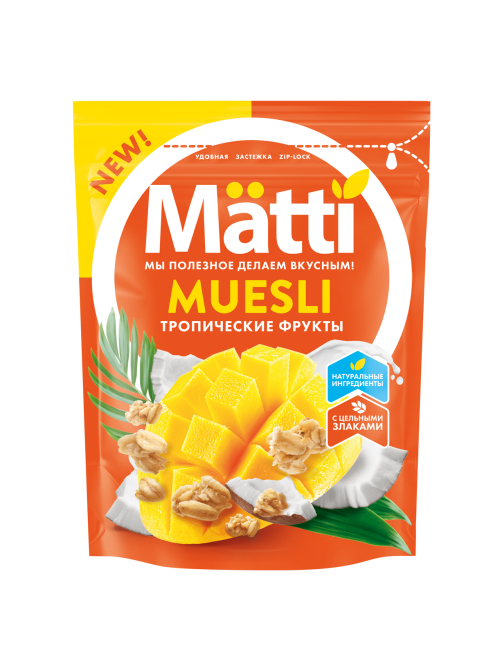 Мюсли Matti Тропические фрукты, 250г