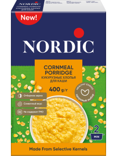 Хлопья кукурузные Nordic для каши, 400г