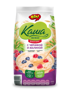 Каша Ого! овсяная Черника-малина не требующая варки без сахара, 350г