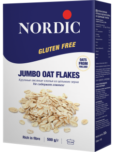 Хлопья Nordic овсяные крупные без глютена, 500г