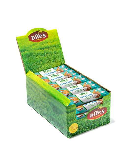 Батончик-мюсли DiYes кокосовый, 25г х 36 шт
