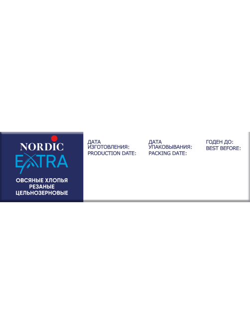 Хлопья овсяные Nordic 5 минут варки, 400г