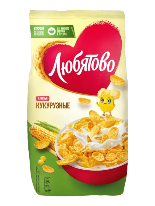 Готовый завтрак Любятово Хлопья кукурузные, 300г