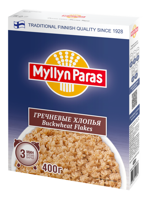 Хлопья гречневые Myllyn Paras 400г