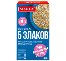 Хлопья Makfa 5 злаков, 400г