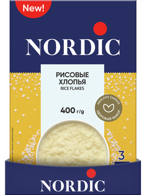 Хлопья рисовые Nordic 400г