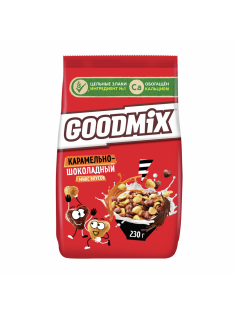 Готовый завтрак Goodmix Карамельно-шоколадный микс вкусов, 230г