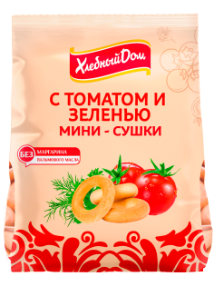 Сушка мини Хлебный дом с томатом и зеленью, 180г