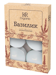 Свеча ароматическая Kukina Raffinata чайная Базилик, 6шт