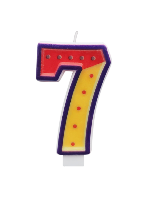Свеча-цифра 7 Fiolento Friendly Birthday