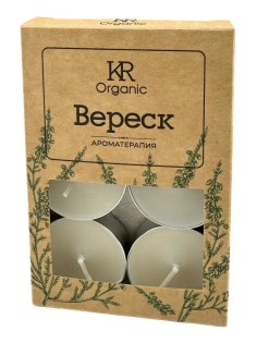 Свеча ароматическая Kukina Raffinata чайная Вереск, 6шт