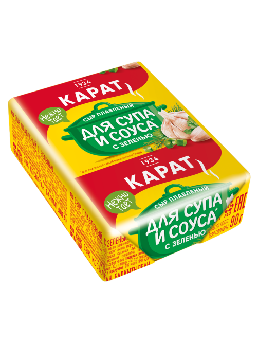Сыр плавленый Карат с зеленью 45%, 90г