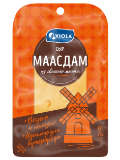 Сыр Viola Маасдам полутвердый нарезка 45%, 120г