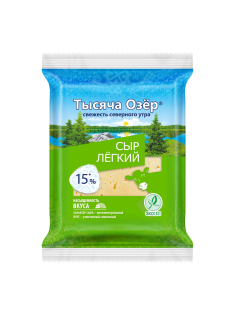 Сыр Тысяча Озер Легкий кусок 15%, 180г