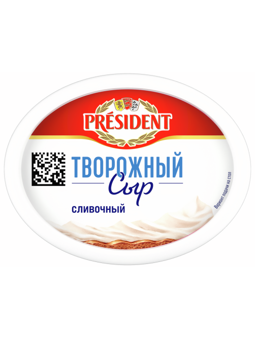 Сыр творожный President сливочный 56%, 140г