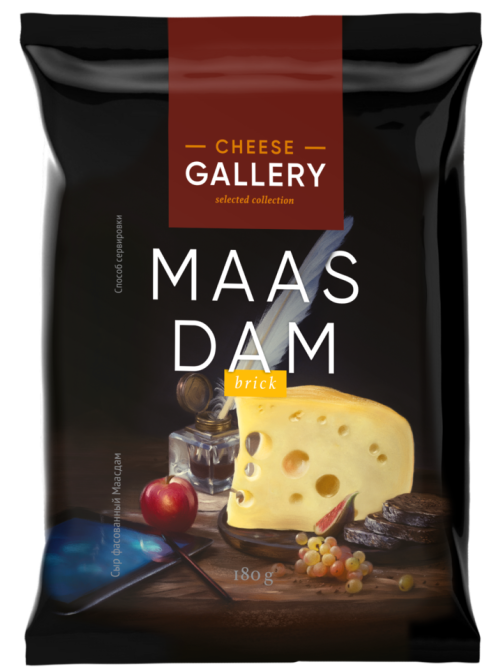 Сыр Cheese Gallery Маасдам полутвердый 45%, 180г
