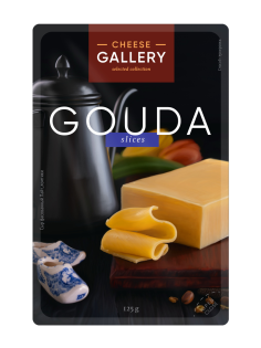 Сыр Cheese Gallery Гауда полутвердый нарезка 45%, 125г