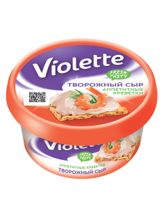 Сыр творожный Виолетта креветка 70%, 140г