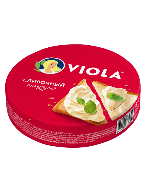 Сыр плавленый Viola сливочный треугольники 35%, 130г