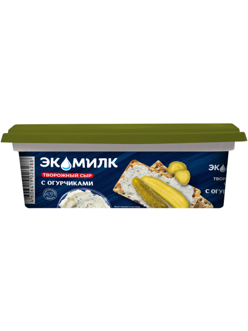 Сыр творожный Экомилк огурчики 60%, 120г