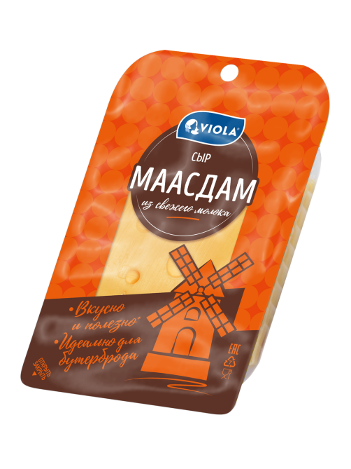 Сыр Viola Маасдам полутвердый нарезка 45%, 120г