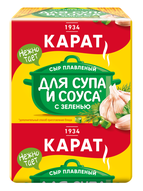 Сыр плавленый Карат с зеленью 45%, 90г