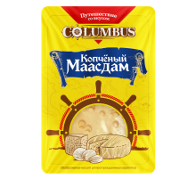 Сыр Columbus Маасдам копченый нарезка 45%, 125г