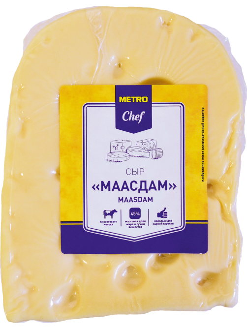 METRO Chef Сыр Маасдам 45%, ~1кг