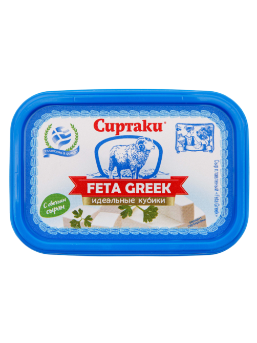 Сыр плавленый Сиртаки Feta Greek с овечьим сыром 45%, 200г