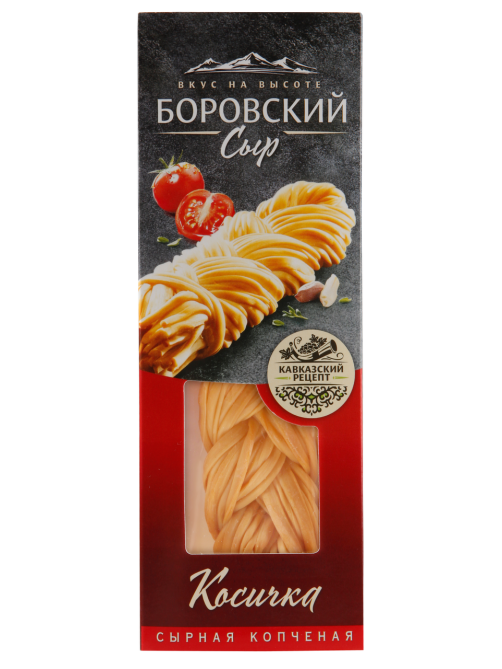 Сыр Боровский сыр косичка копченый 43%, 100г