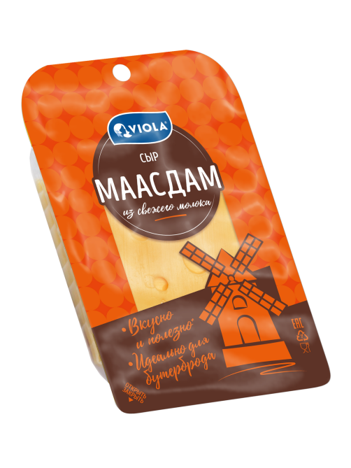 Сыр Viola Маасдам полутвердый нарезка 45%, 120г