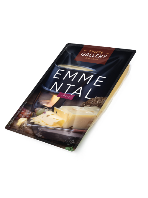 Сыр Cheese Gallery Эмменталь полутвердый нарезка 45%, 125г
