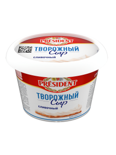 Сыр творожный President сливочный 56%, 140г
