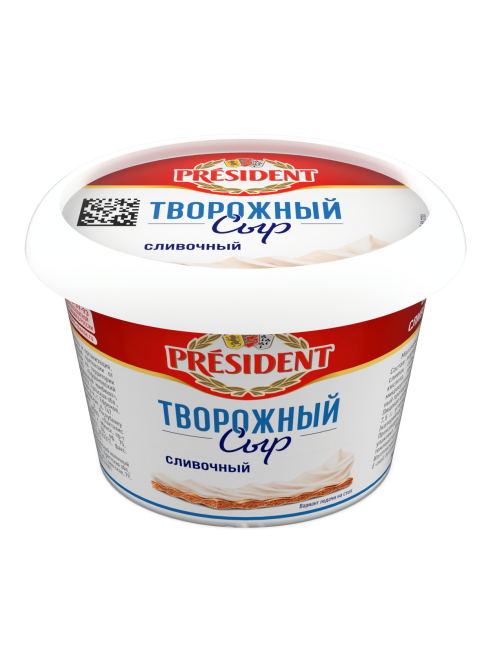 Сыр творожный President сливочный 56%, 140г