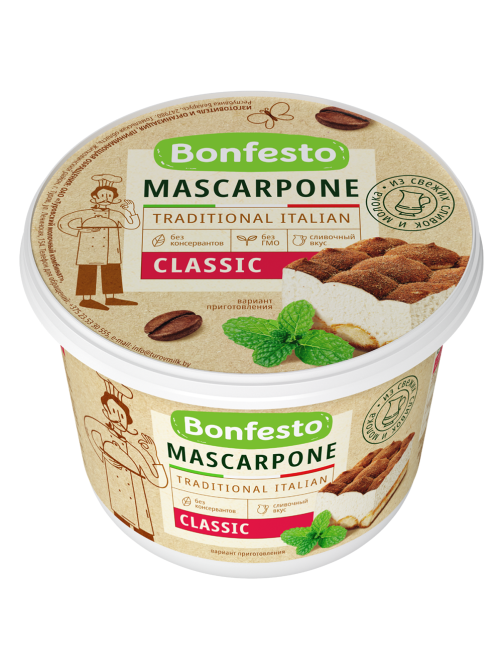 Сыр Bonfesto Маскарпоне мягкий 78%, 500г