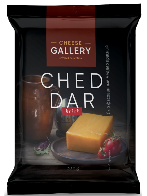 Сыр Cheese Gallery Чеддер красный полутвердый 50%, 200г